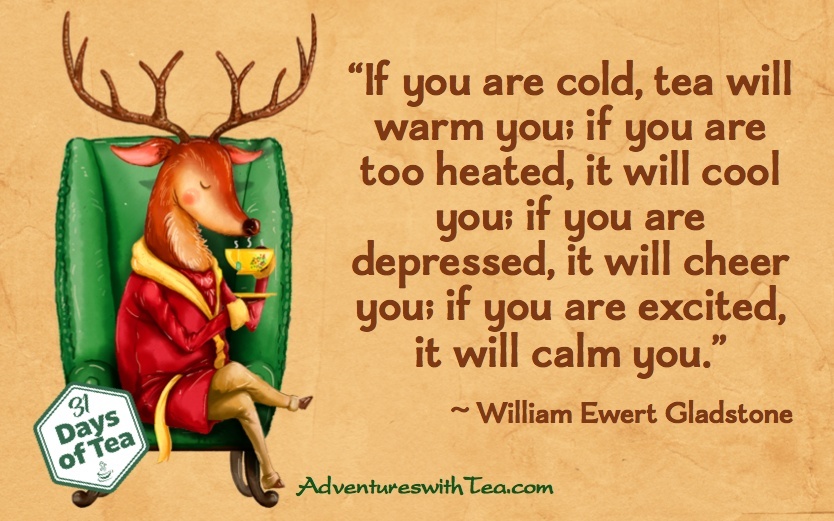 Tea warms & cools quote